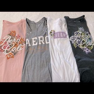 Lot of 4 Aeropostal t-shirts, size Large